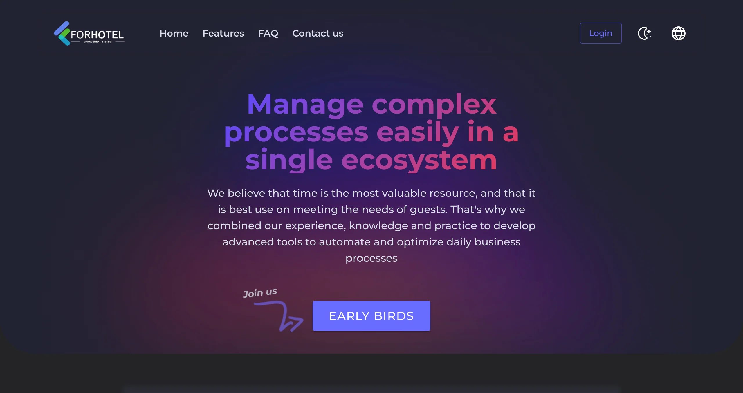 ForHotel - Web CRM Система