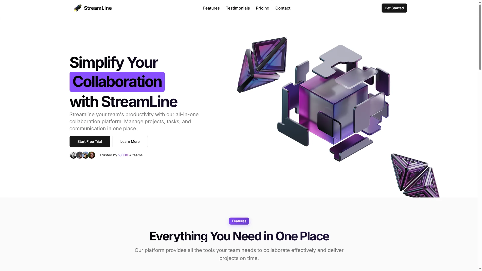 StreamLine | Landing