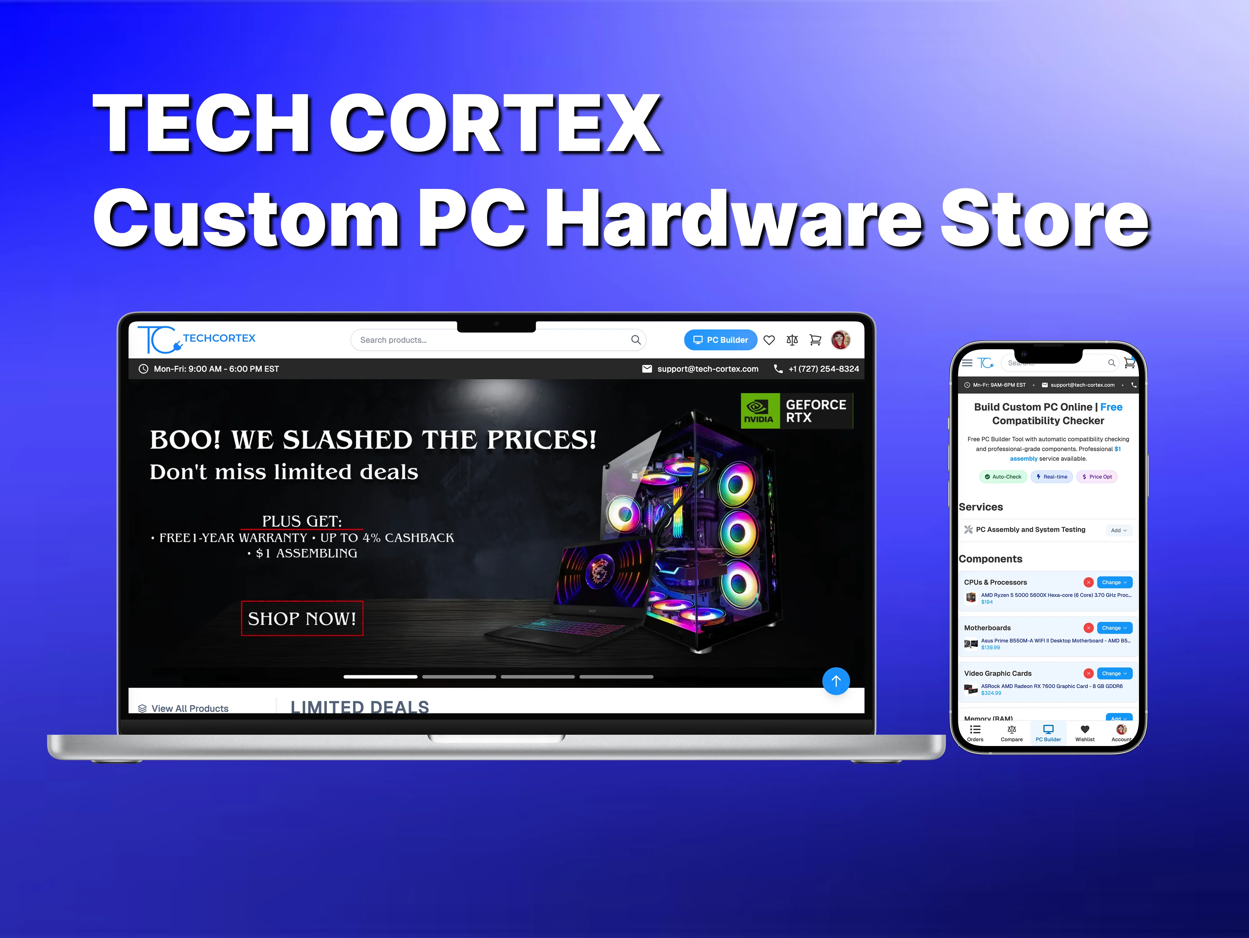 TechCortex - Full-Stack E-Commerce Платформа